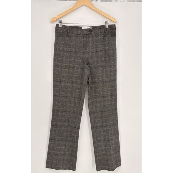 Calvin Klein Modern Fit Plaid Trousers Dress Pants Gray Size 4 - Picture 3 of 11